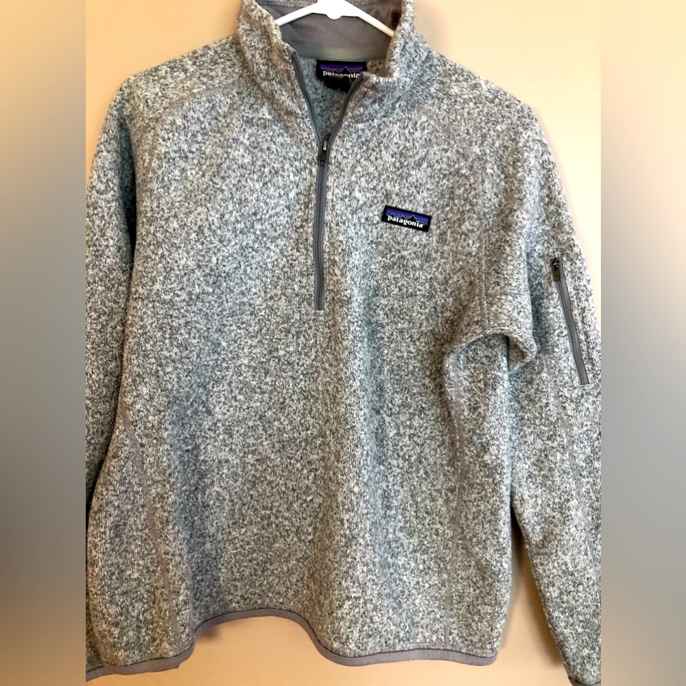 PATAGONIA Gray Knit Zip Pullover Better Sweater Top  Size M  Unisex